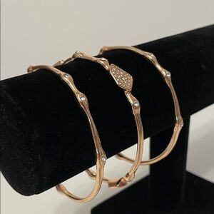 R.J Graziano Rose Gold Bangle Set